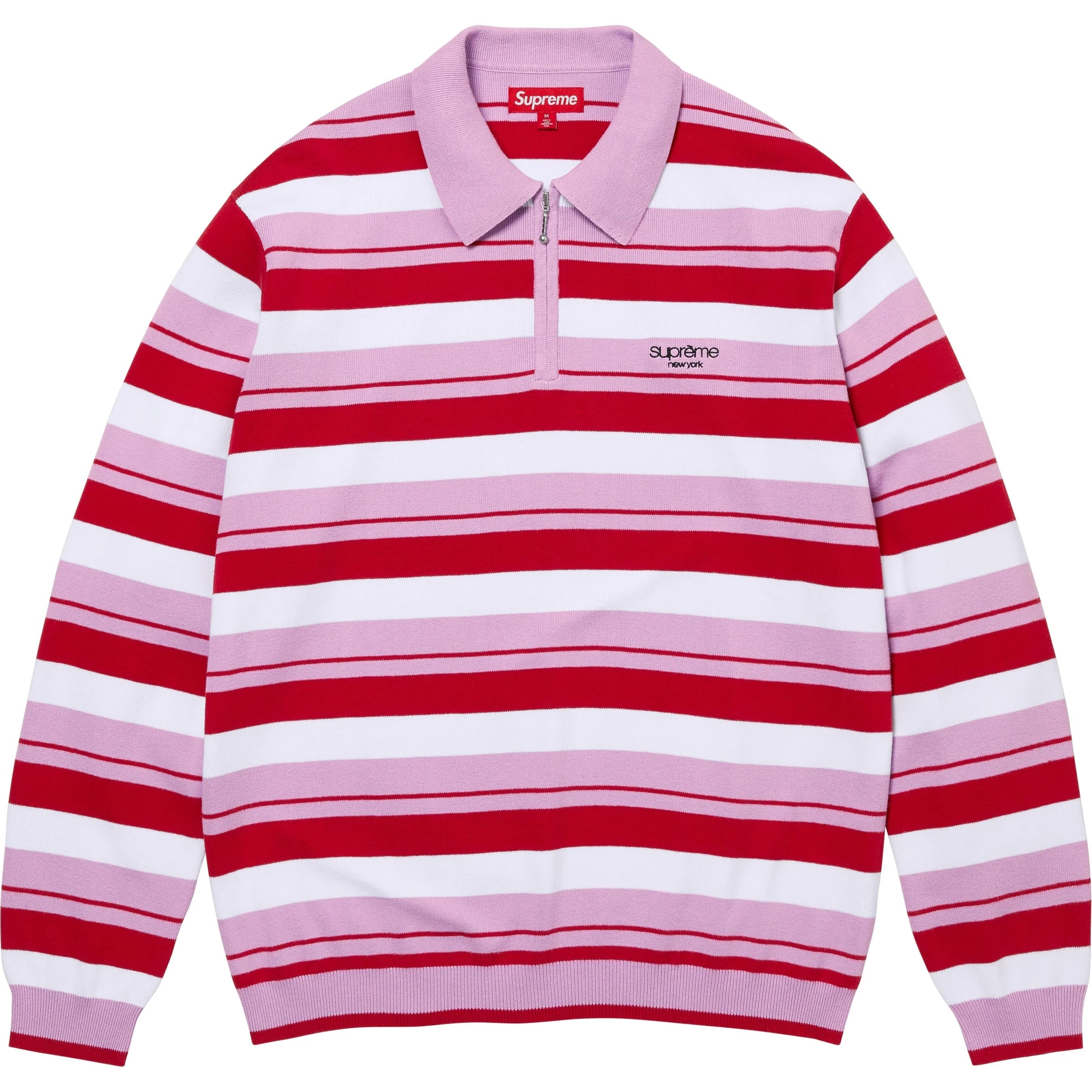 Stripe Zip L/S Polo view 5